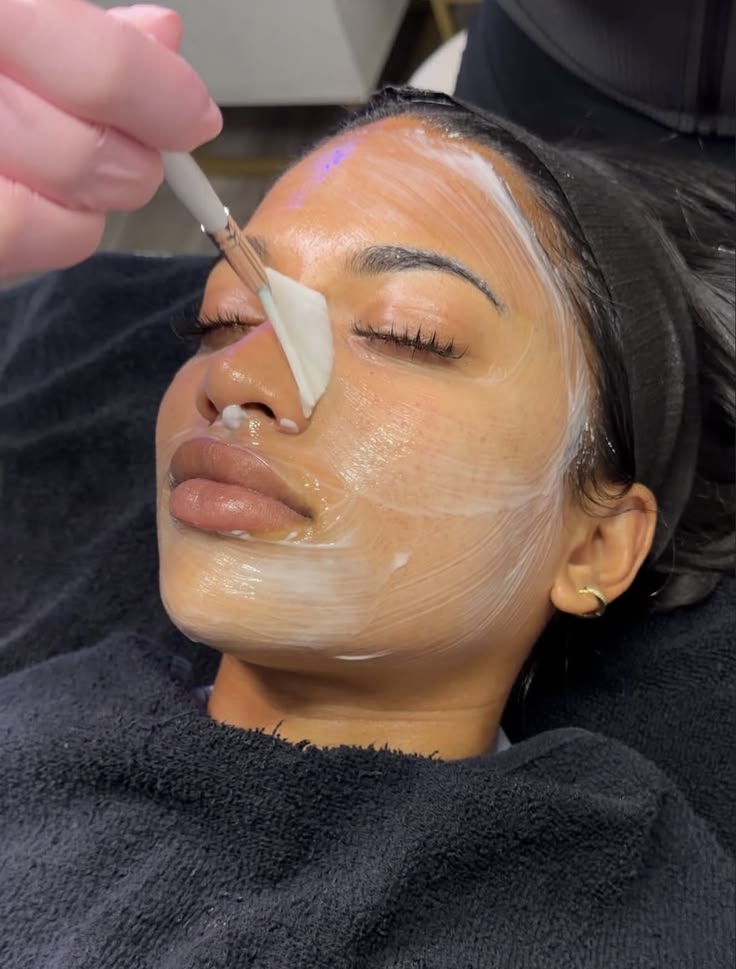 Clinical facial mask application at EliteMD
